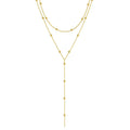 Fashion Simple Geometric Tassel Bead Collarbone Chain Necklace For Women Long Necklace Accessories Gifts Jewelry