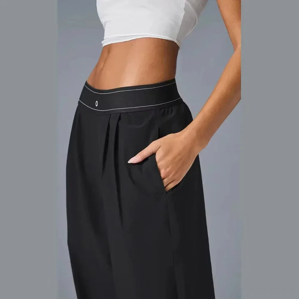 Yoga Pants Women's Sports Pants Casual Pants Breathable Classic Style Pants Outdoor Loose and Comfortable Straight Leg Pants
