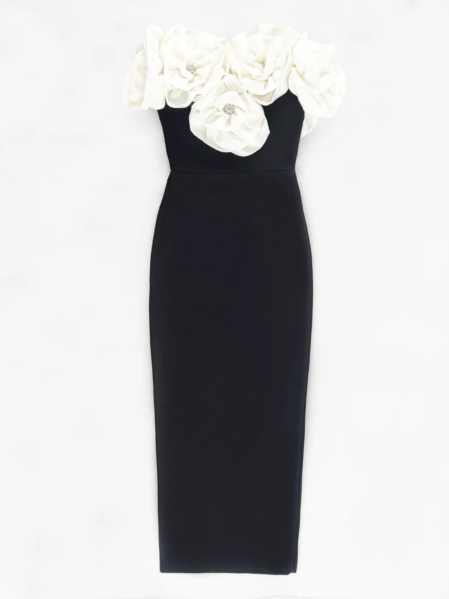 Women Banade Dresses Sexy Big Flowers Off the Shoulder Long Dress Celebrate Evening Party Dress Birthday Party Wedding Outfit