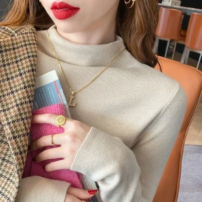 Tops Woman Trending Clothing Polyester Long Sleeve T Shirt for Women Autumn Winter Korean Reviews Many Clothes Emo Cheap Style