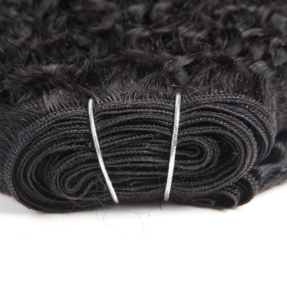 Sleek Afro Kinky Weave Curly Hair Peruvian Human Hair Weave Bundles Deal  #1B #2 #4 Brown Remy Hair Extension