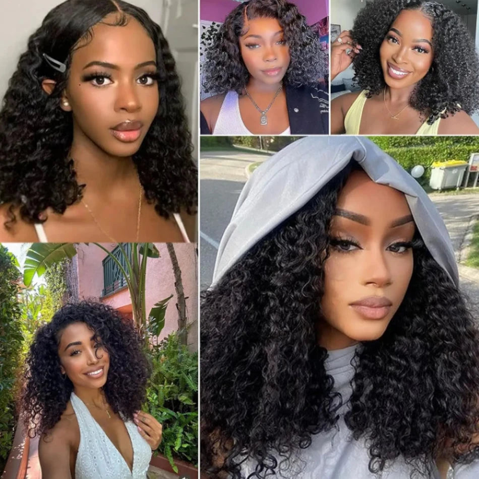 Glueless Wigs Human Hair Wear And Go Kinky Curly Lace Frontal 100% Human Hair Perruque Cheveux Humains OnSale Brazilian Raw Hair