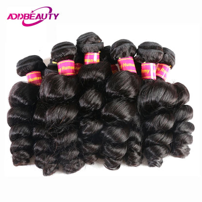 Loose Wave Human Hair Bundles Addbeauty Brazilian Virgin Human Hair Weave for Women Hair Extension Natural Color Double Drawn