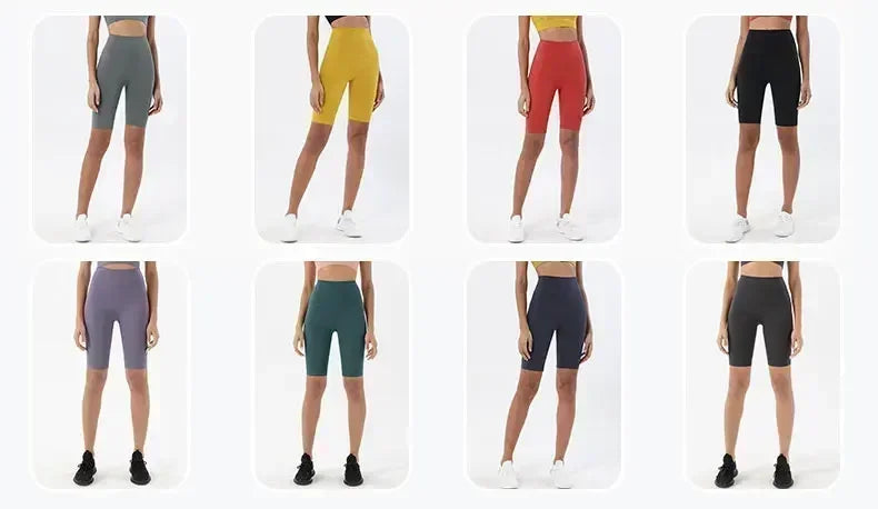 Five Yoga Pants Women Skinny High Waisted Hip Lifting Fitness Yoga Shorts