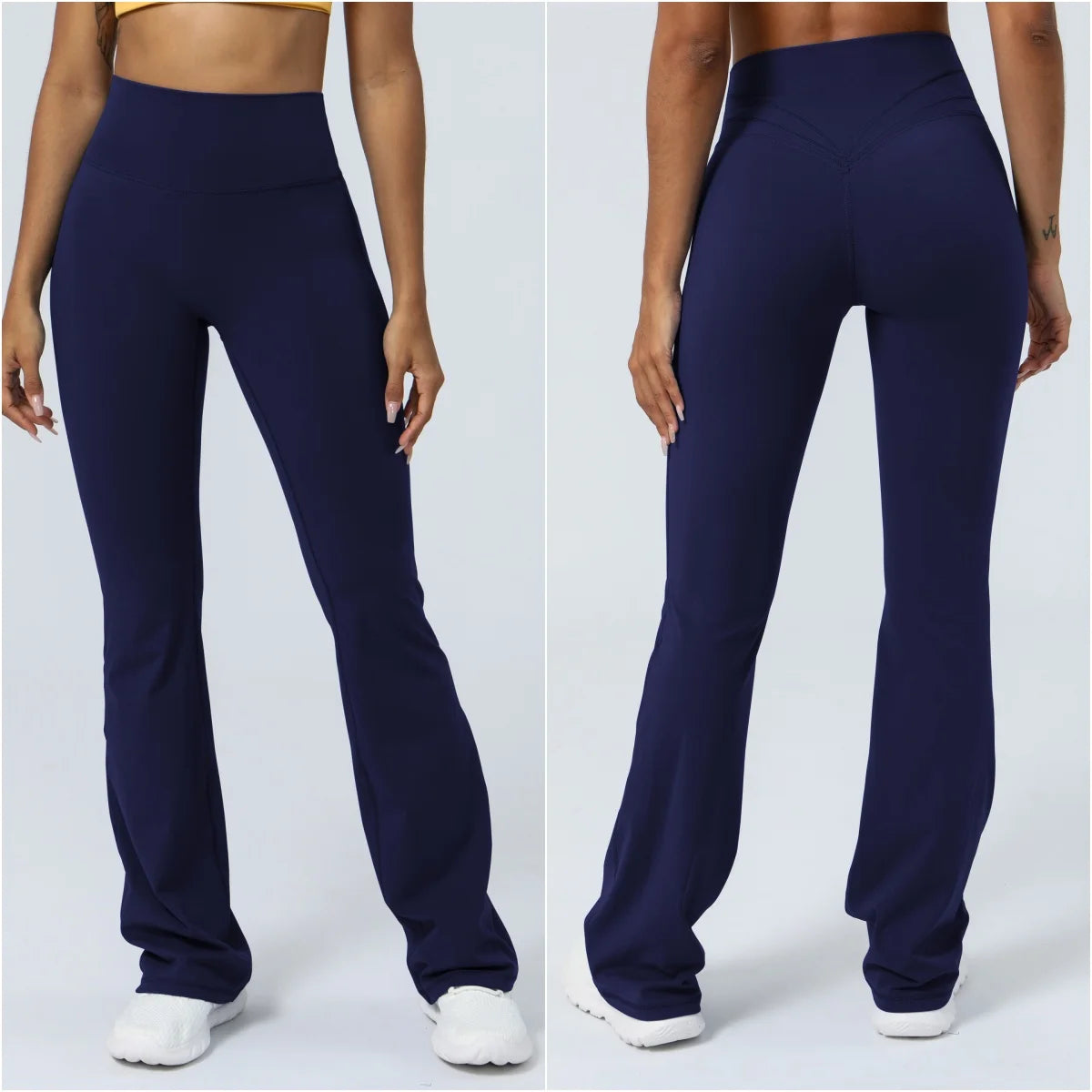 Women Yoga Pants 4 Way Stretch Tummy Control Workout Running Bell Bottom Leggings Long Bootleg Gym Flare Pants Women Sportswear