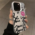 Personalized English Writing Lip Phone Case For IPhone 16 Cases For IPhone 15 14 13 12 11 Pro Max Cover Case Funda Bumber Coque