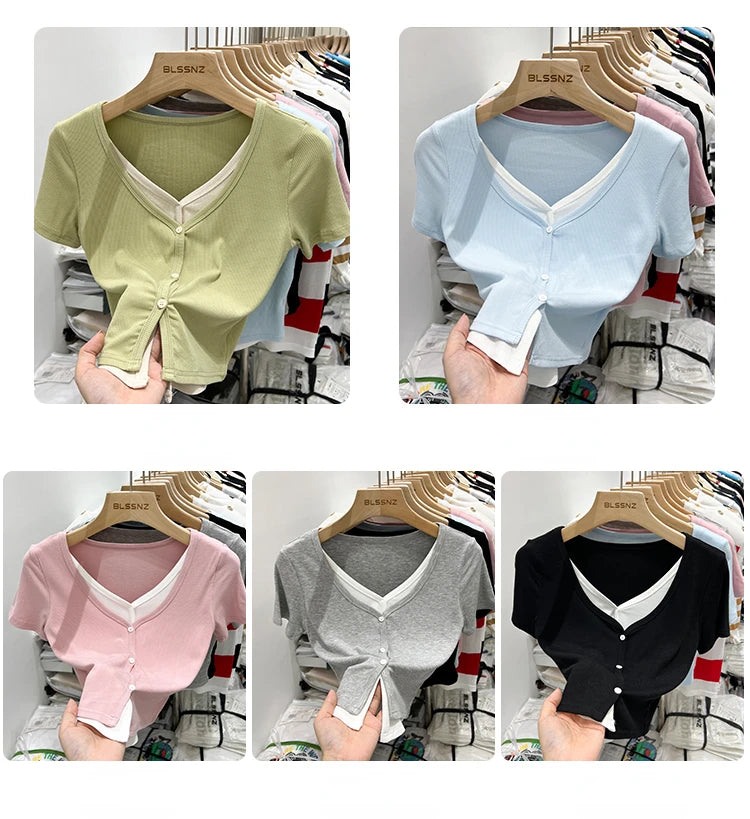 Summer Women T Shirt T-Shirt Woman Clothes Tops Tshirt Female Crop Top Tees Y2k Para Mujer Ropa De Mujer Roupas Feminina Traf