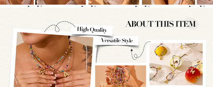 Colorful Initial Necklaces for Women Bubble Handmade Beaded Dainty Cute Beach Boho Necklace Trendy Jewelry Choker Necklace