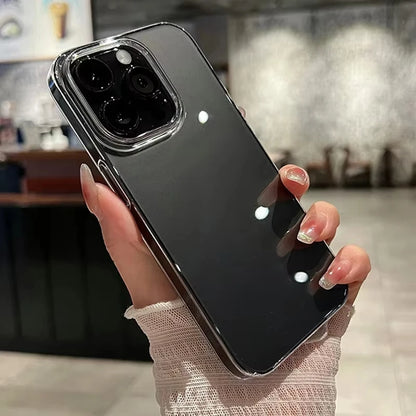 Luxury Shockproof Clear Bumper Cases For iPhone 16 15 14 13 12 11 Pro Max Plus Transparent Soft Acrylic Phone Cover Accessories