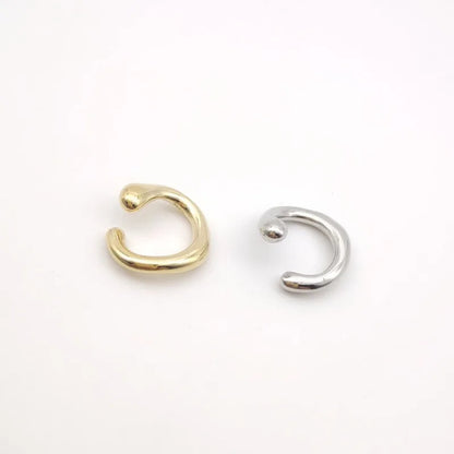 Golden Earrings without Piercing Geometric Round Ear Cuff Minimalist Cartilage Earrings Women Simple Jewelry