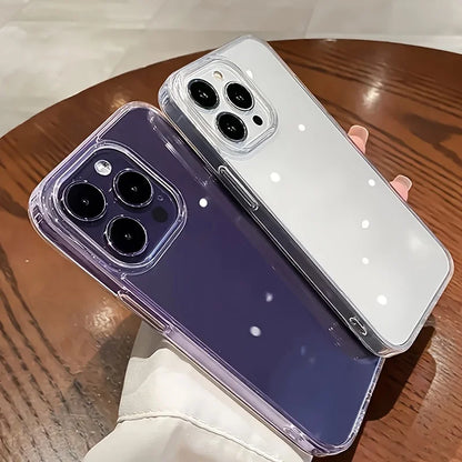 Ultra Thin Clear Acrylic Phone Case For iPhone 16 15 14 Plus 13 12 11 Pro Max Phone Back Cover Transparent Shockproof Cover