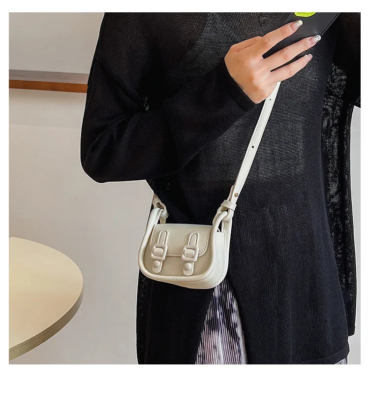 Women Bags Trendy Fashionable Retro Shoulder Bag Casual Crossbody Bag Children Messenger Bag Kids Bags for Girl Solid Wallet 가방