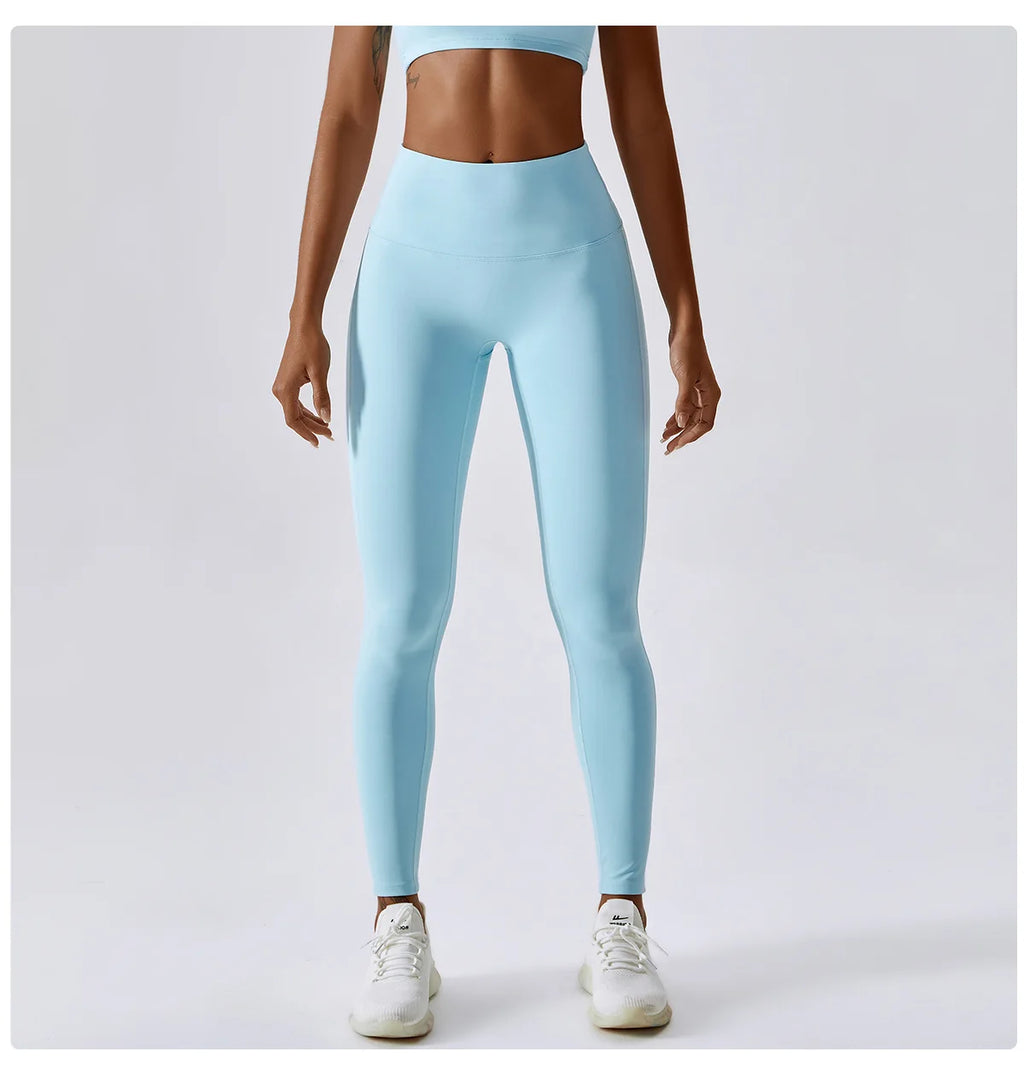 Women's Yoga Pants Nude Feeling Running Speed Dry Buttock Lifting Fitness Pants High Waist Tight Gym Push-Up Sweat Pants