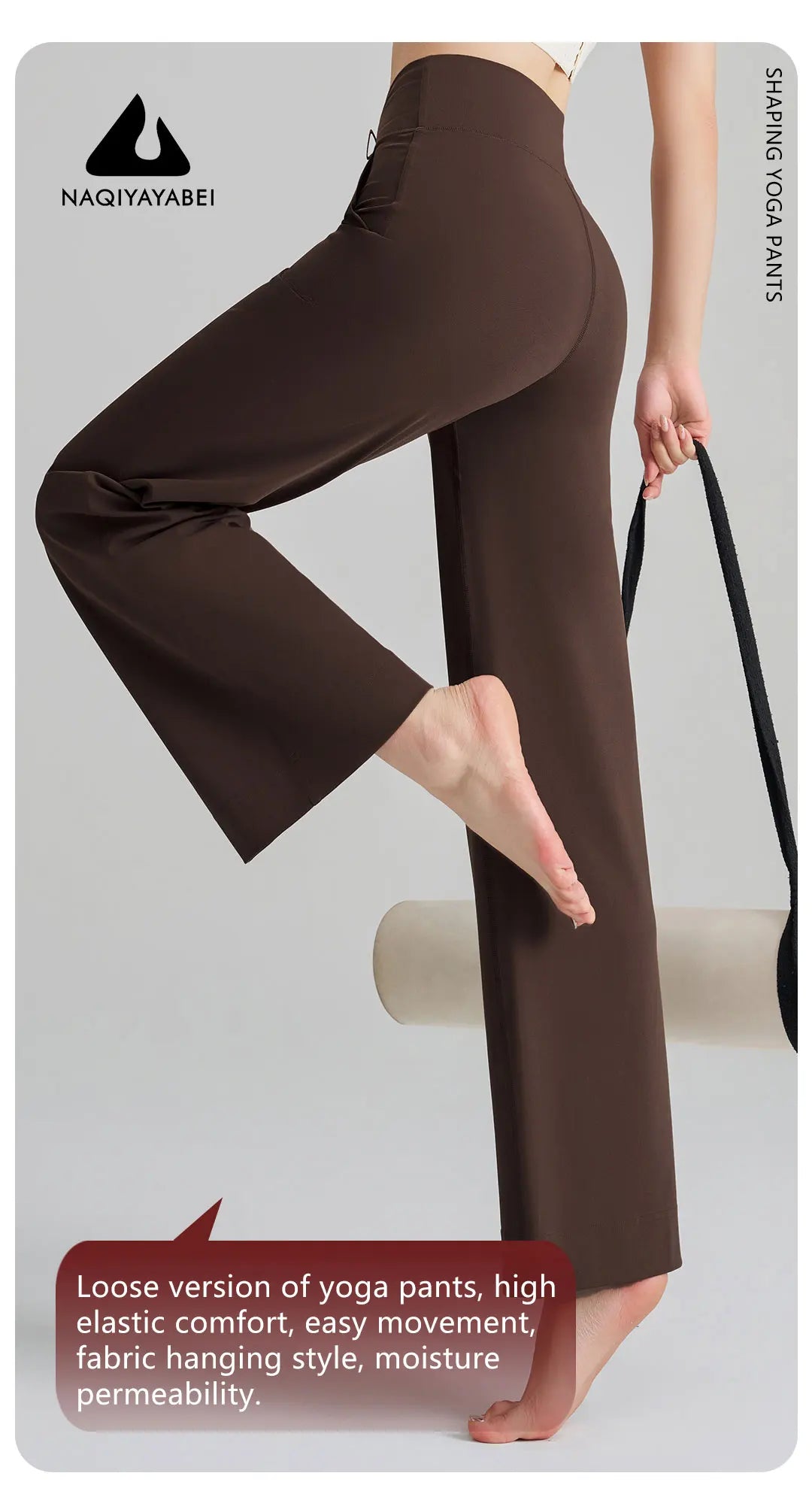 Women's High Waist Stretch Yoga Pants Quick Dry Breathable Loose Running Pants Gym Outdoor Training Pants