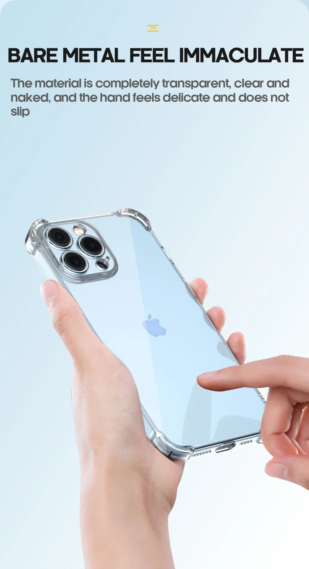 Shockproof Silicone Clear Phone Case For iPhone 13 11 12 14 Pro Max Mini Lens Protection Back Case For iPhone 15 16 PRO XS X XR