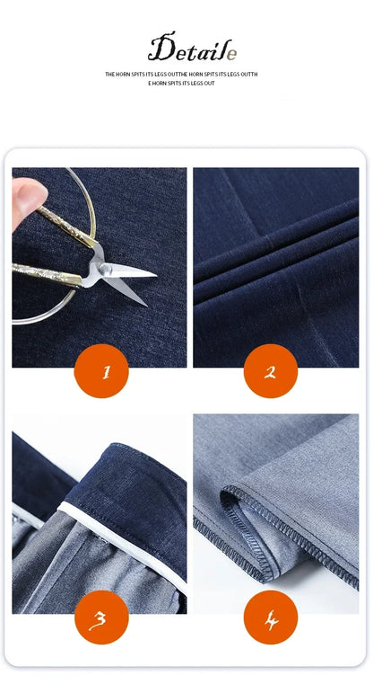 Women's Casual Basic Style Tencel Soft Ice Silk High Waisted Straight Jeans Female Commute Wide-Leg Light Blue Jeans