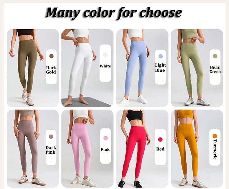 Women's Yoga Pants Gym Leggings Lady's Girl Fitness Soft touch Tights High Waist Elastic Breathable No T Line Sports Pants