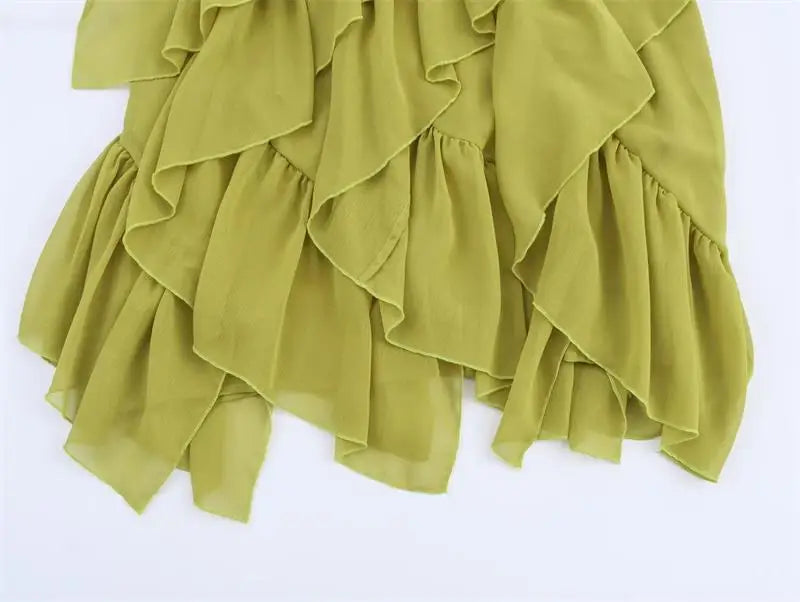 Skirts Summer Women's 2025 New Chic Women's Elegant Cascading Holiday Skirts Street Leisure Youth Fashion Long Skirts