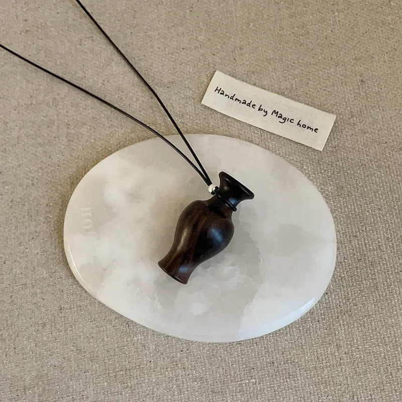 Wooden Pendant Necklace Female Fashion Sweater Chain