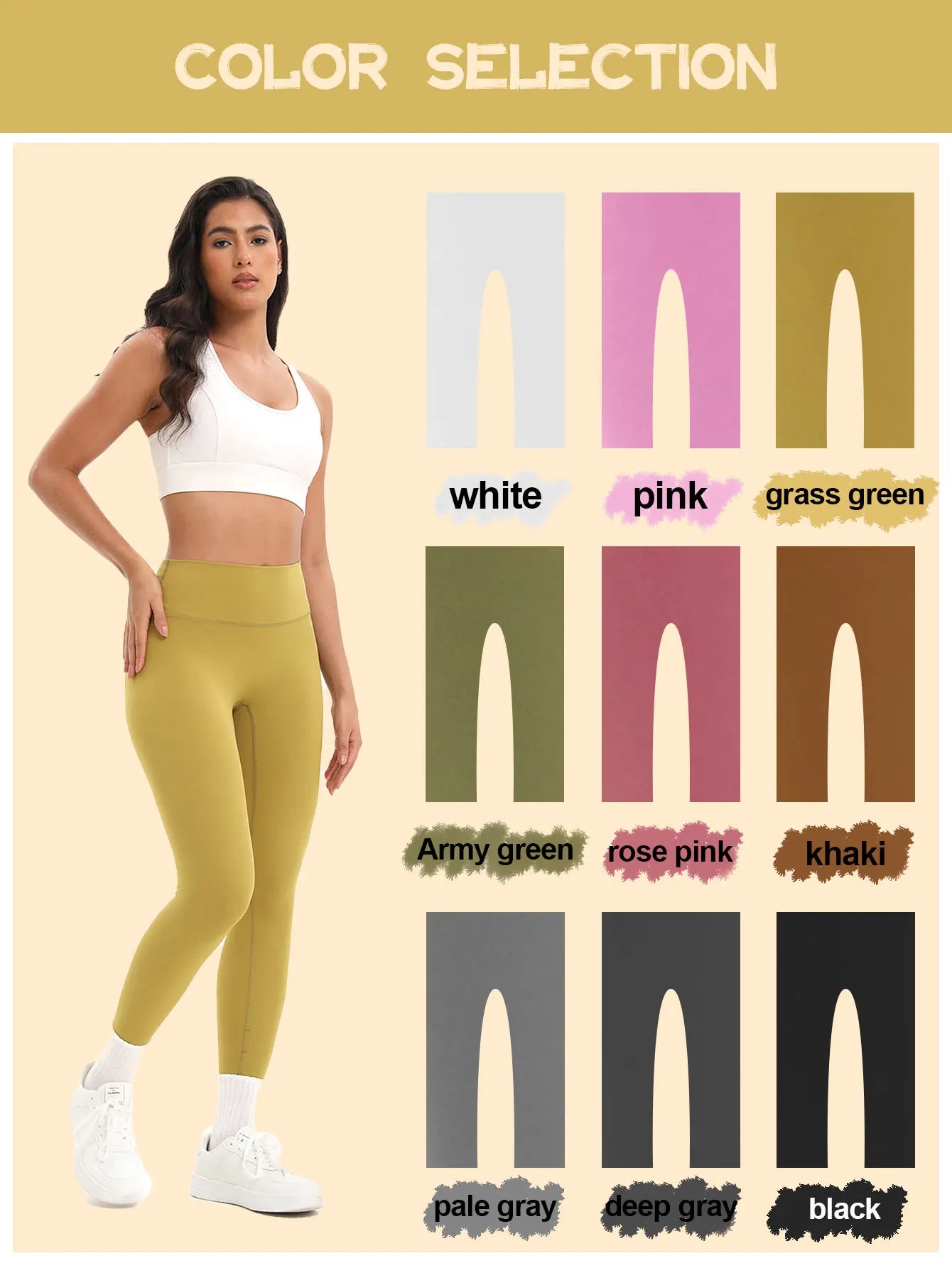 Solid Color Seamless Yoga Pants High Waist Fitness Sport Legging Women Stretchy Gym Workout Tights Running Pants