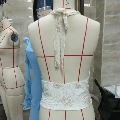 hirigin Sexy Glitter Sequin Tank Tops Women Y2K Fashion Deep V-neck Hollow Out Cropped Tops Tee Summer New Backless Beach Tops