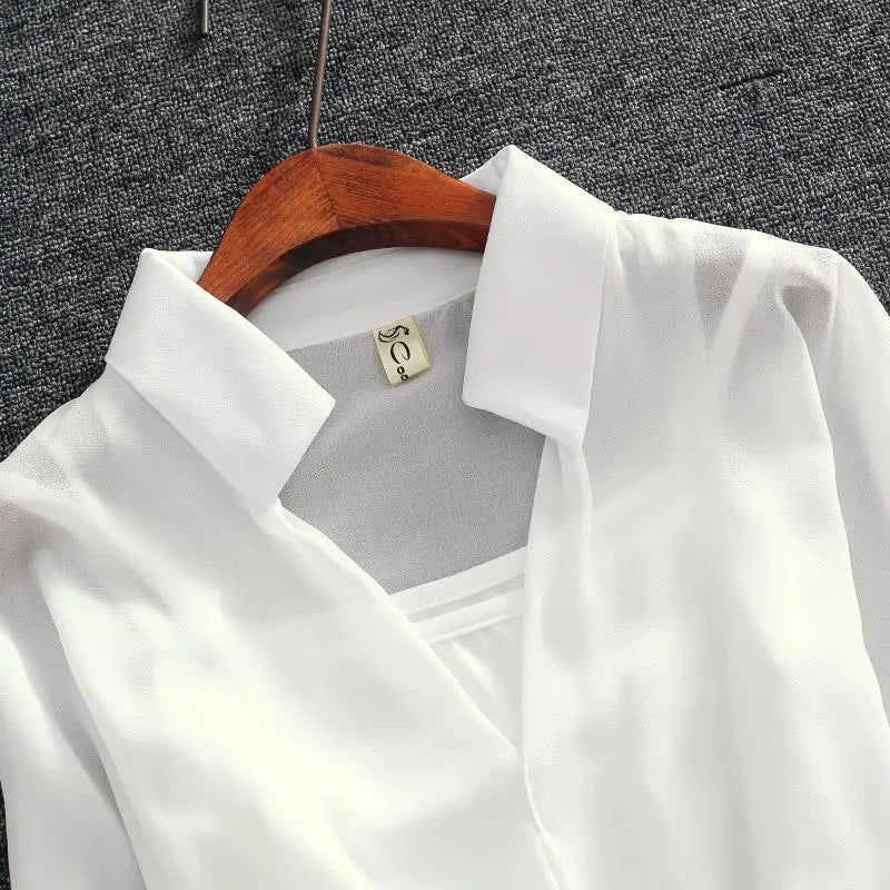 Female Dresses 2024 Chic and Elegant Pretty Clothing Chiffon Blazer Women's Dress Satin Silk White Formal Occasion X Fashion Y2k