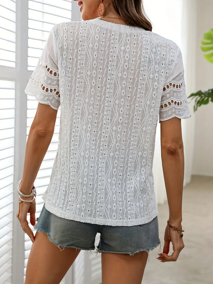 New Women's White Top Lightweight and Breathable