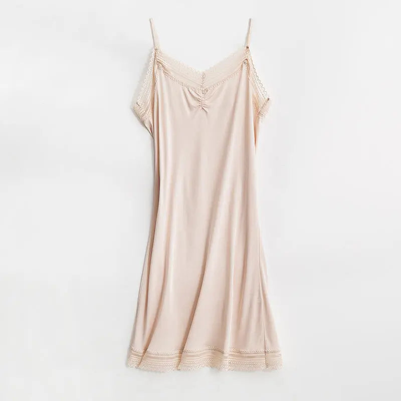 Silk Suspender Skirt Women's Loose LINED SKIRT Summer Large Bottomed Skirt Mulberry Silk Vest Skirt Bottomed