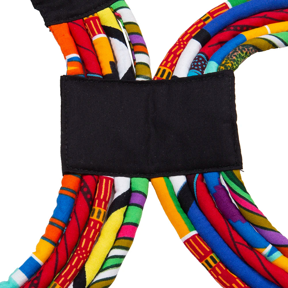 Women's Necklace 2023 Jewelry African Fabric Batik Necklace Printed Fabric Necklace Ankara Tribe Tassel Necklace Women WYB750