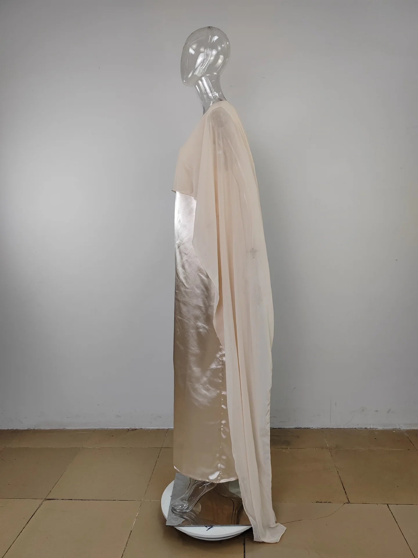 Women Dress Long Dresses Solid Round Neck Full Sleeve Casual Regular Loose Fit Elegant Splice High Waist Vestidos Simple