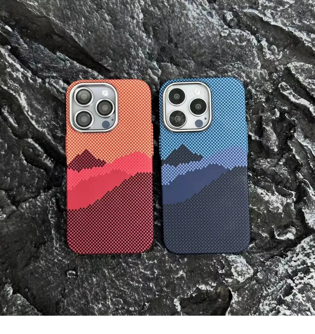 Carbon Fibre Magnetic Phone Case 16 Cover for iPhone 15 14 Pro Max Wireless Charging MagSafe Shell Alloy Camera Ring Armor Funda