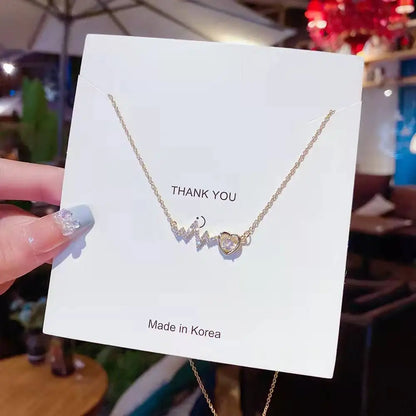 Cute Anime Necklaces For Women Crystal Bear Cartoon Pendant Necklace 2023 Luxury Clavicle Chain Fashion Korean Jewelry Wholesale