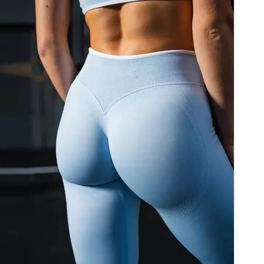 New Seamless Yoga Legging for Women Scrunch Butt Lifting Gym Legging Workout Yoga Pants Low Ribbed Waistband Sports Tights