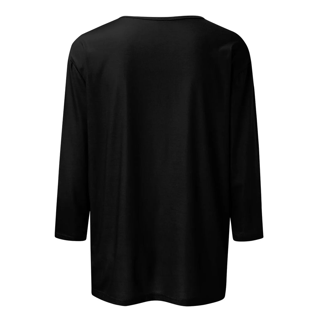 Women Summer Tops Round Neck Three Quarter Sleeve Comfortable Print T Shirt Blouse Women T Shirt muticolor t shirt tops