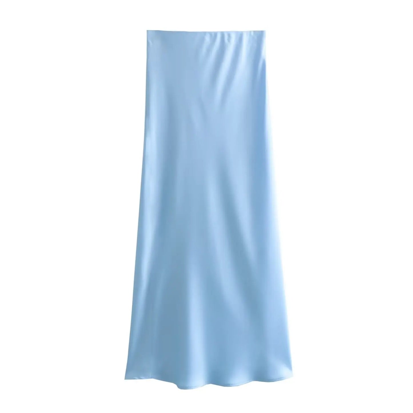 Satin Skirt Woman High Waist Elegant Long Skirts For Women Fashion Summer Midi Skirt Office Women's Skirts