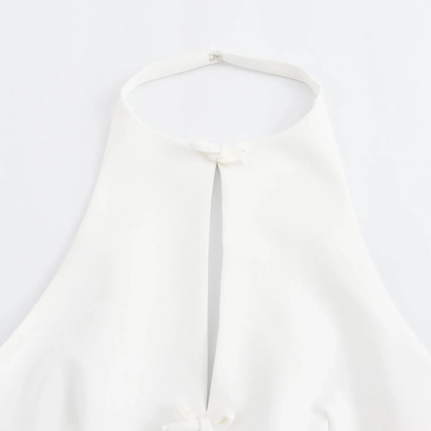 Bow Backless Vest Women Summer Sleeveless Halter Hollow Top Elegant Slim Skirt New Y2k Female Tanks Short Top Office