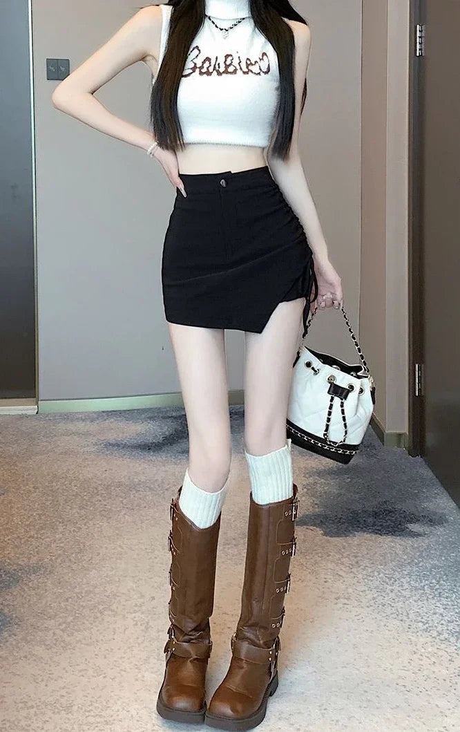 Woman Skirt High Waist New In Summer 2024 Skirts for Women Cheap Premium Luxury Elegant Chic Stylish Clothing Trend Aesthetic V