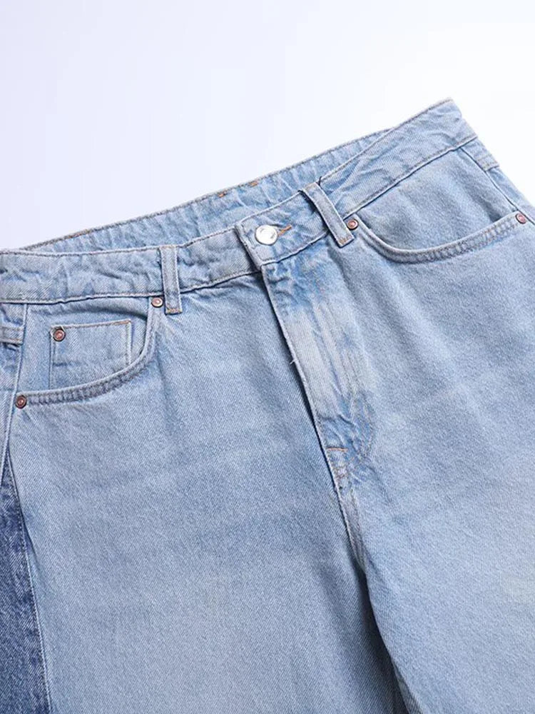 2025 Women Summer Jeans Wide Leg Pants Fashion High Waist Buttons Zipper Female Elegant Street Jeans Trousers Clothing