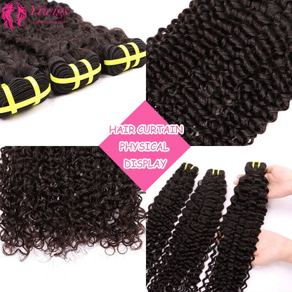 Yiwigs 12A Grade Deep Curly 100% Raw Virgin Human Hair Bundles Vietnamese Unprocesse Curly Hair Weave Extensions For Women