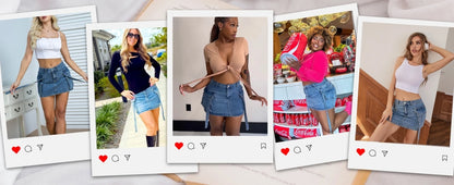 Women Cargo Skirt Denim Mini Low Waist Y2K Jean Skirts with Pockets