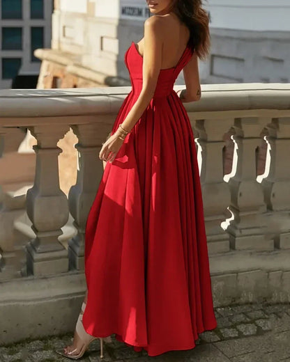 Womens Dresses 2023 New  Pink Solid Dress for Women