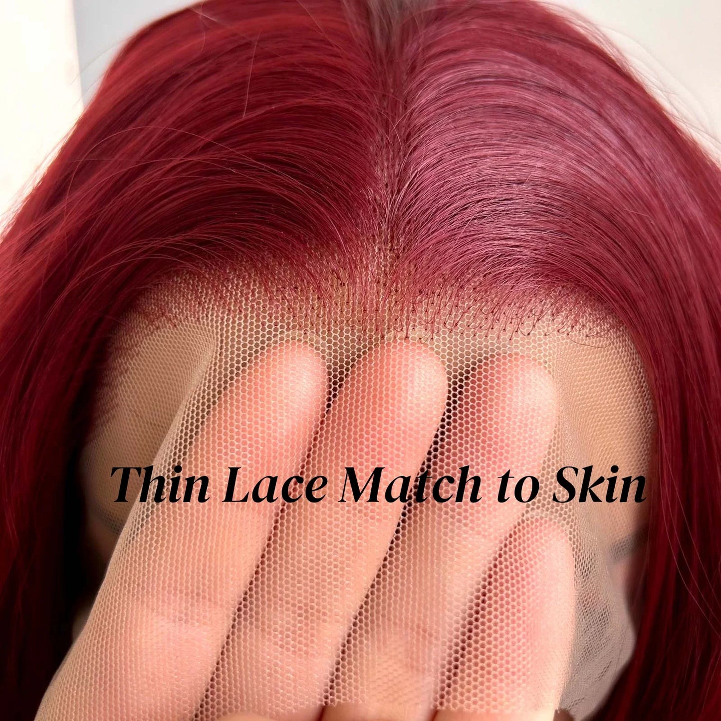 Burgundy Long Curly Wavy Red Wig Synthetic Middle Part Loose Deep Natural Wave 13X4 Wine Red Wigs for Women Daily Party Cosplay