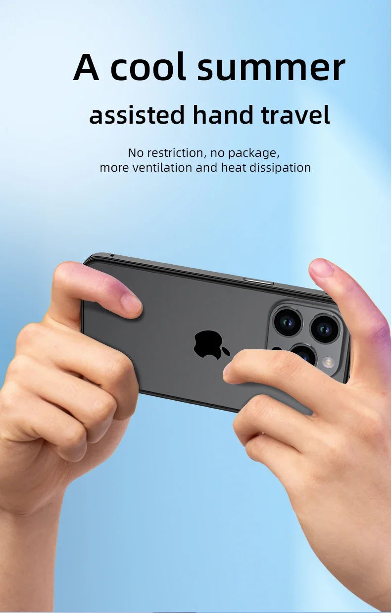 Hybrid Silicone Frame Aluminum Metal Phone Cases For iPhone 16 15 Pro Max 14 13 12 Better Heat Bumper