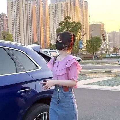 Jeans Skirts for Women New In Midi Woman Denim Skirt Vintage Korean Style Clothing Trend 2024 Stylish Harajuku Cheap Fashion V