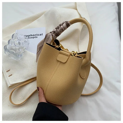 Fashion Women Crossbody Bags Autumn Winter Shoulder Bags Luxury Brand Design Bucket Bag Ladies PU Leather Portable Hand Bags