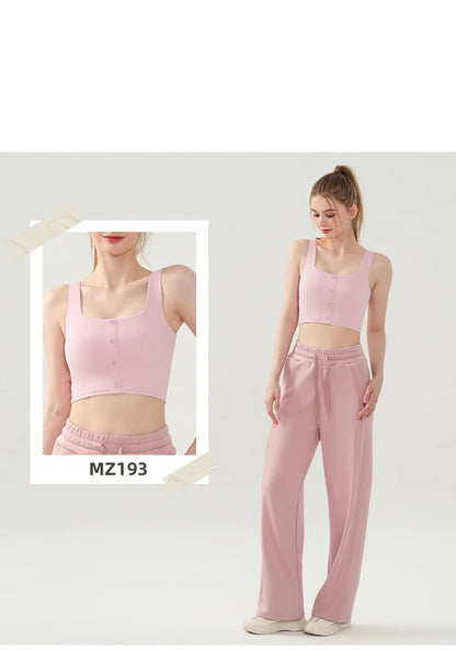 Women's Yoga Pant Autumn Winter Loose Fit Wide Leg Pants Commuting Fitness Drawstring Casual Trousers