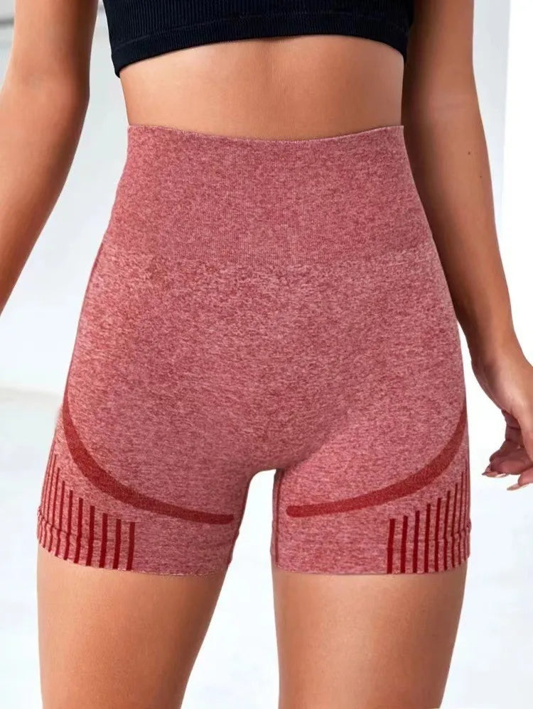 Women Yoga Shorts High Waist Workout Shorts Fitness Yoga Lift Butt Fitness Ladies Gray Yoga Gym Running Short Pants Sportswear