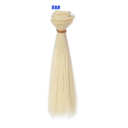 1pcs  Wig Refires Bjd Hair 15cm*100CM Black Gold Brown Green Pink Color Straight Wig Hair for 1/3 1/4 BJD Diy