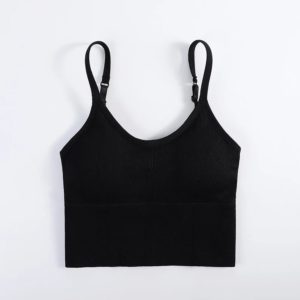 Women Sexy Tops Tube Push Up Bra Female Streetwear Sleeveless Camis Seamless Sport Lingerie Tee Crop Top Bandeau Top Tanks
