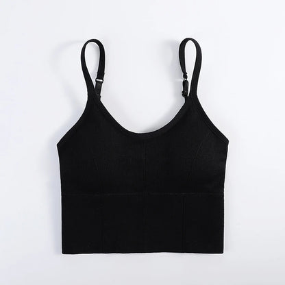 Women Sexy Tops Tube Push Up Bra Female Streetwear Sleeveless Camis Seamless Sport Lingerie Tee Crop Top Bandeau Top Tanks